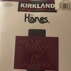 Kirkland black panty hose size CD,3pack NEW!